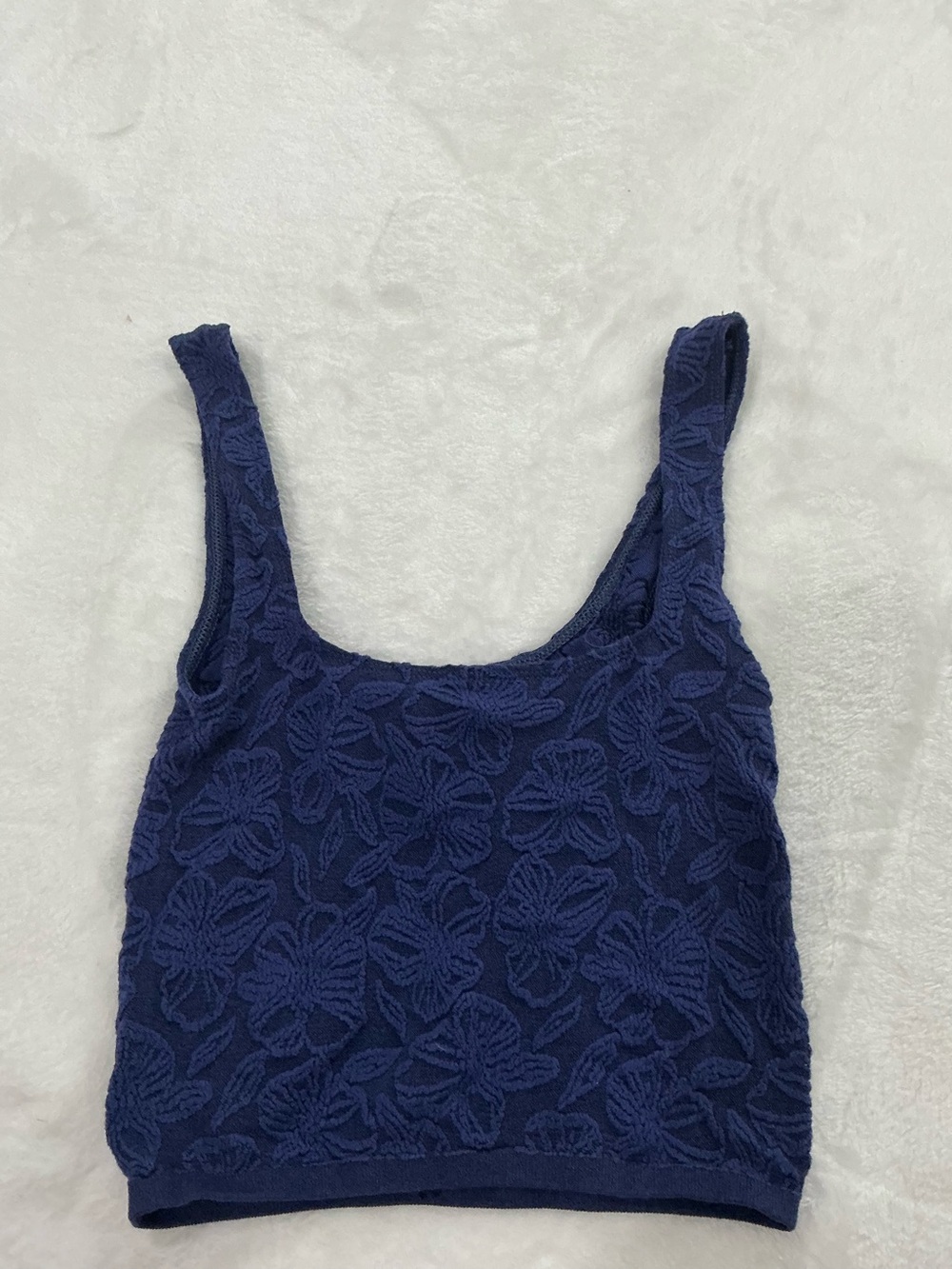 Anthropologie Navy Cropped Tank